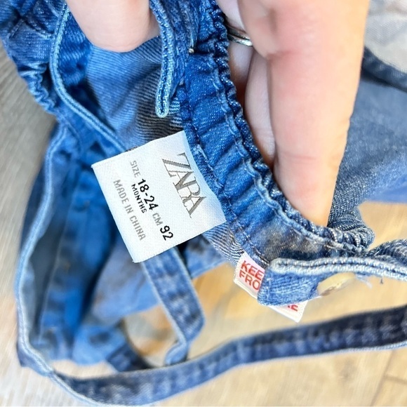 Zara Baby Toddler Jumper Dress Denim Chambray 18-24M - Picture 4 of 5